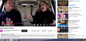James Corden and Adele during Carpool Karoke